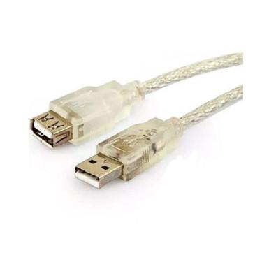 Imagem de Cabo Usb A Macho X Usb B Femêa 2.0 Tebera 3 Metros Cristal, INFORMATIC