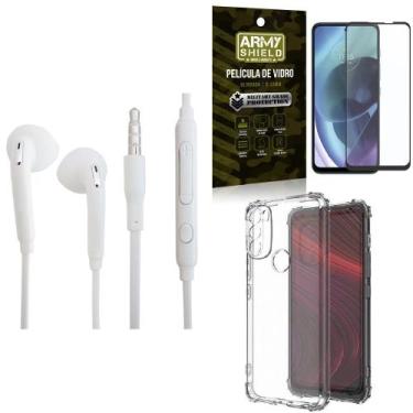 Imagem de Capinha Moto G71 + Fone de Ouvido + Película 3D - Armyshield