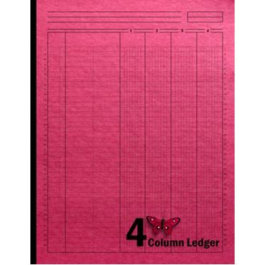 Imagem de Four Column Ledger Sheets: 4 Column Ledger Notepad, 120 Pages, Size 8.5"X11"(Volume-7)
