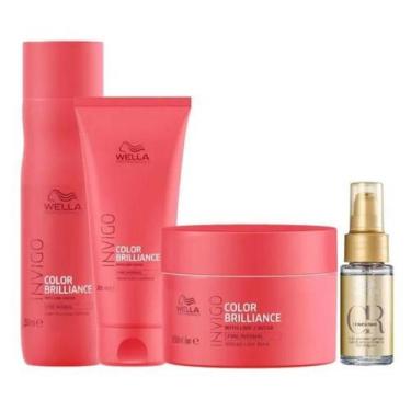 Imagem de Kit Wella Shampoo, Cond, Máscara e Oil Reflections - Wella Professiona