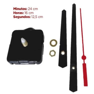Imagem de Mecanismo Relógio Eixo 13mm Ponteiros Gigantes - UA