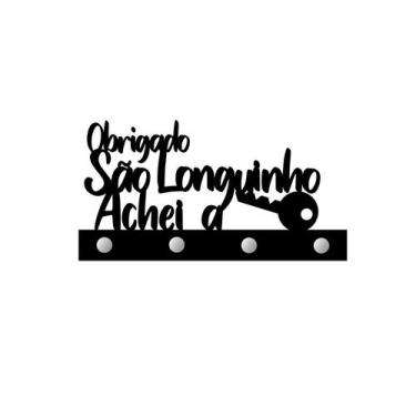 Imagem de Porta Chaves Criativo - Obrigado São Longuinho Achei A Chave - Intempo