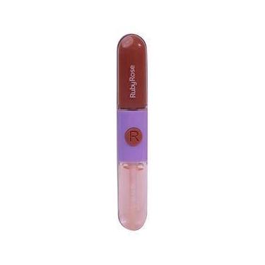 Imagem de Gloss+batom liq. duo mood hb-f569-8 / ruby rose