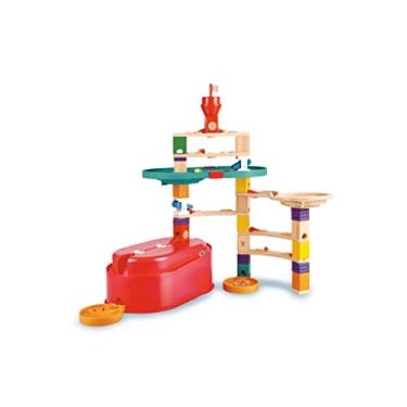 Imagem de Juego de construcción de Carreras de mármol para niños a Partir de 4 años con 25 canicas para Aprendizaje de Vapor, Multicolor (E6027)