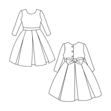 Imagem de Molde vestido social infantil tamanho 1 ao 10 by Marlene Mukai - EDITO