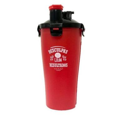 Imagem de Coqueteleira Shakeira Vermelho 2 Compartimento 800Ml - Geral