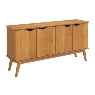 Imagem de Buffet / Balcão PR 1.60m 4 Portas Estilo Retrô Com Pés em Madeira Maci