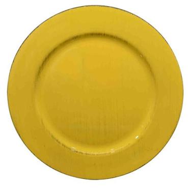 Imagem de Sousplat Redondo Amarelo Polipropileno 33Cm Rafimex