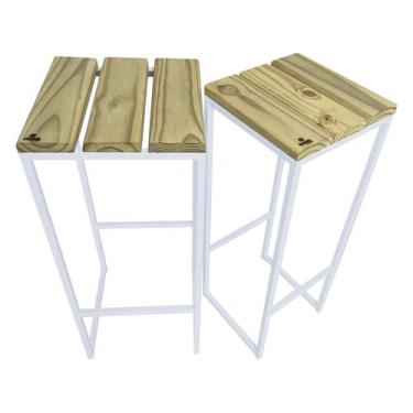 Imagem de Kit Banquetas Strassis Design SD-5040 Cor: Branca