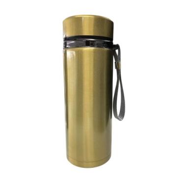 Imagem de Garrafa Térmica Aço Inox Com Filtro De Chá 800ml Quente Frio Café Água