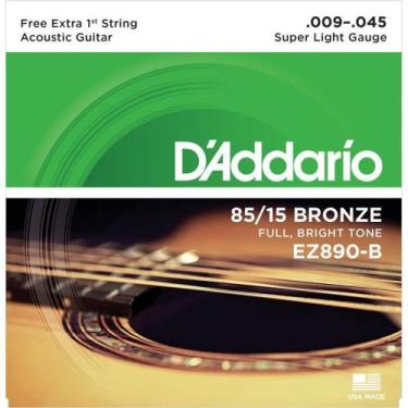Imagem de Encordoamento Violão Aço 009 EZ890-B+PL009 - D'addario