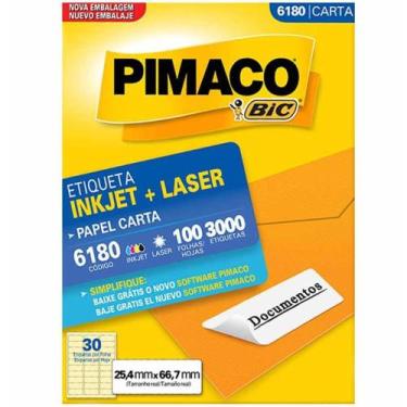 Imagem de Etiqueta 6180 25x66mm 3col 3000un / 100fl / pimaco - Pimaco Autoadesiv