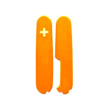 Imagem de Capas de substituição para balanças Victorinox mais alças de plástico de 91 mm com slot extra para caneta e cruz brilhante (laranja)