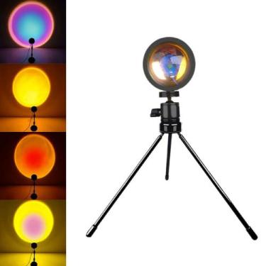 Imagem de Projetor Luz Led Por Do Sol 4 Cores Fotos Instagram Tik Tok - DS
