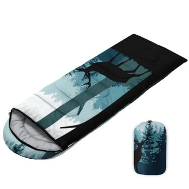 Imagem de Sacos de dormir para adultos, jovens, crianças, impressão 3D, saco de dormir para meninas e meninos, leve, impermeável, para clima frio/quente, saco de dormir para 3 estações