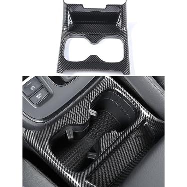 Imagem de Para Honda CRV 2023 2024 Suporte de copo de console central painel protetor, acessórios internos de fibra de carbono esportivos legais para novos CR-V, acabamentos de cobertura de atualização de interiores luxuosos - carbono