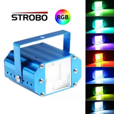 Imagem de Mini Strobo LED 20W RGB Colorido Sensor Rítmico Bivolt - LED Force