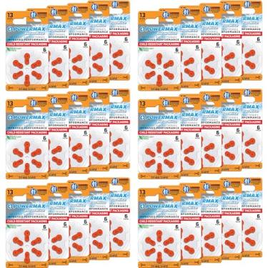 Imagem de Powermax Pilhas de aparelho auditivo tamanho 13, aba longa laranja, 180 unidades