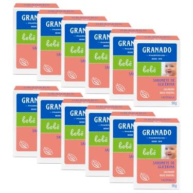 Imagem de Granado Sabonete Glicerinado Bebê, Calêndula, 90g, 12 Unidades