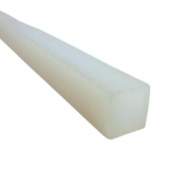 Imagem de Barra Tarugo de Nylon Tecnil 25x25mm Branca Quadrada 500mm - NitaPlast