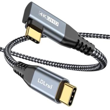 Imagem de LDLrui Cabo Usb C para Usb C Saída de Vídeo 4K, Cabo de Monitor de Laptop para Usb-C com Transferência de Dados de 20 Gbps Carregador Tipo C de Entrega de Energia de 100 W para Macbook Pro, Xps, Iphon