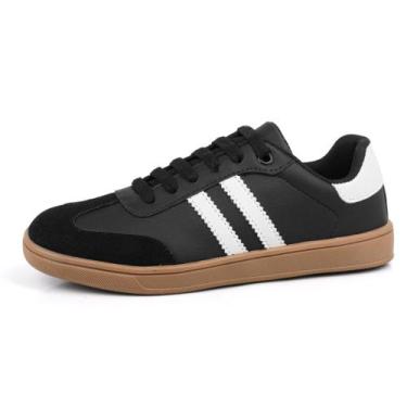 Imagem de Tênis Feminino Sapatênis Casual Confortavel Leve - MKSHOES, Preto, 35