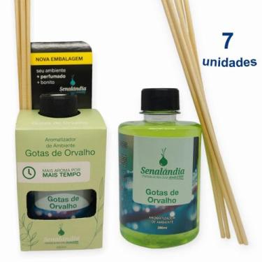 Imagem de Kit 7 Aromatizador Ambiente de Gotas de Orvalho 280ml Difusor Vareta S