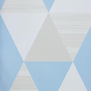 Imagem de Papel de Parede Geométrico Azul Infantil Vinilizado Importado - Rolo 9