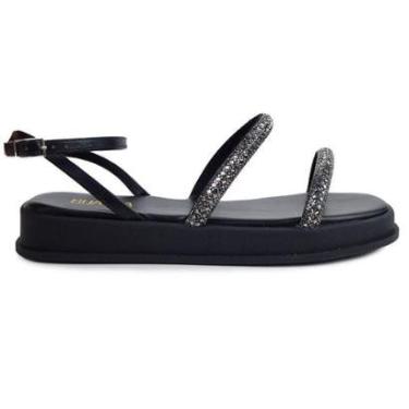 Imagem de Sandália Feminina Sua Cia Plataforma Preta - 834-Feminino