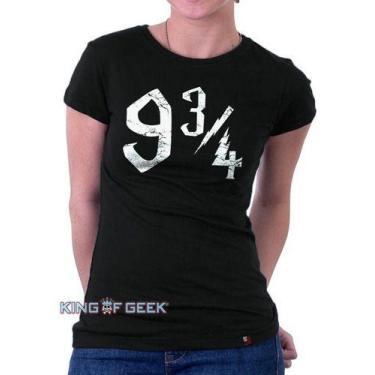 Imagem de Babylook Harry Potter Plataforma 9 3/4 Camisa Geek Filme Hp - KING OF 