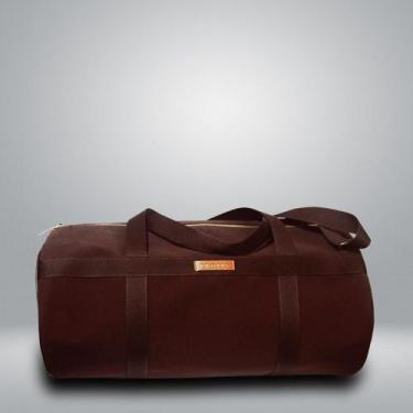 Imagem de Mala de Mão Tropix em Nobuck com Zíper, Forro Interno e Alça Regulável