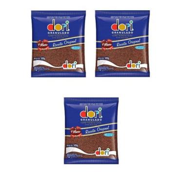 Imagem de Kit c/ 3un Granulado Chocolate 500g - Dori