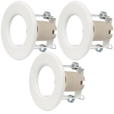 Imagem de Kit 3 Mini Spots Brancos de Embutir para 1 lâmpada Foco Fixo - CM GLAS