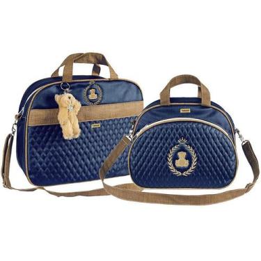 Imagem de Kit Bolsa Maternidade Puppi Coroa Marinho G e M - Talismã