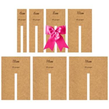 Imagem de Gabaritos Laço Perfeito Em Mdf  7 Medidas 4 ao 16cm Artesanato - Satin