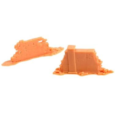 Imagem de harayaa 2 peças 1:72 paredes de tijolo layout em miniatura trens de resina ruas ferroviárias modelo diorama modelo de construção acessórios de materiais diy