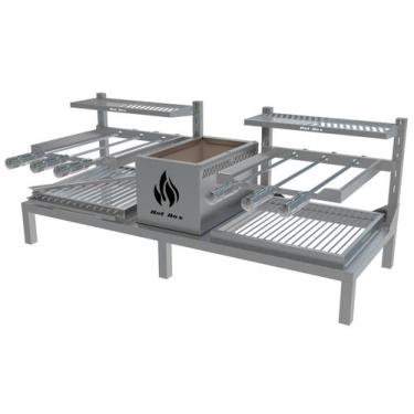 Imagem de Churrasqueira Hotbox Parrilla Com Espetos Para Alvenaria 118X45cm