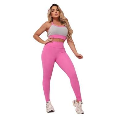 Imagem de Conjunto Fitness Top e Calça Legging Empina Bumbum Uv+50 - Estação Fit