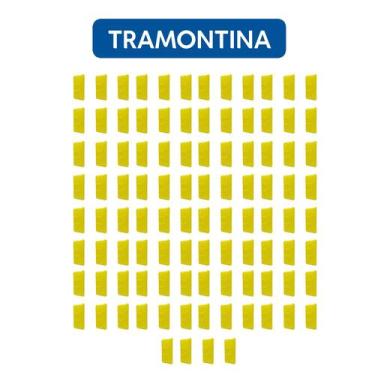Imagem de Kit 100 Caixa de Luz Tramontina Embutir Reforçada 4x2 Amarela PVC