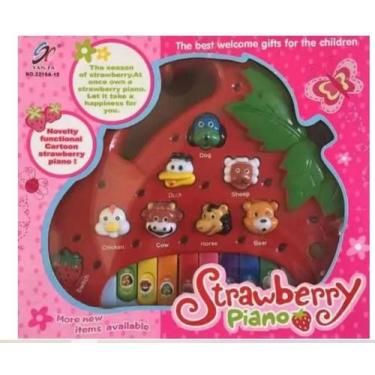 Imagem de Brinquedo Piano Teclado Infantil Bichos Musical Moranguinho . - toys k