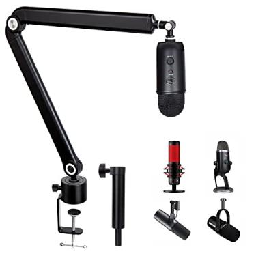 Imagem de SUNMON Braço De Lança Azul Yeti Com Tubo De Extensão - Braço De Lança De Microfone Compatível Com Hyperx Quadcast, Braço De Microfone De Ajuste De Altura De Metal Ponderado Para Quadcast, Azul Yeti, S