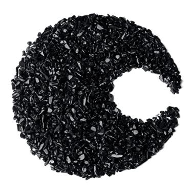 Imagem de ZHIYUXI 450 g de pedras de cristal obsidiana decorações de aquário pedras de aquário pedras de cascalho enchimento de vasos de pedras cristais para fabricação de velas kit de bruxa cascalho para plantas quartzo areia pedras preciosas terrário suprimentos