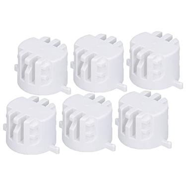 Imagem de VGEBY Ranhura para leme de cauda de prancha de surfe, 25 mm, ranhura para leme de cauda de leme de cauda de leme redondo FCS plugues de barbatana com parafusos chave inglesa (branco) suprimentos para remo