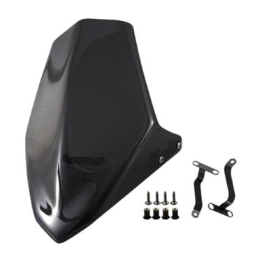 Imagem de JicSuXi para- de motocicleta Defletor de vento de motocicleta Resistente ao desgaste Divisor de vento de alto desempenho para- dianteiro para CB500F, Preto