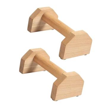 Imagem de simhoa 2x barras de flexão de fitness paralelas de madeira barras de flexão para casa ginásio masculino feminino esportes, S