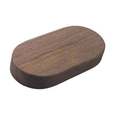 Imagem de Ioensy Base de madeira DIY Material Multiuso Decorativo Arte Expositor Suporte para Carro Enfeite Figuras Mini Bonecas Lembrança Exibição , Dark Brown S