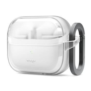 Imagem de elago Capa EDC compatível com Samsung Galaxy Buds 3 capa e Galaxy Buds 3 Pro e capa Galaxy Buds 3 FE - design de absorção de choque, carregamento sem fio, proteção total do corpo (transparente)