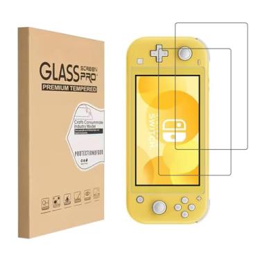 Imagem de HYGAMOCC Protetor de tela para Nintendo Switch Lite, Game Player Vidro Temperado Transparente HD Ultra Claro Anti-riscos Anti-Impressão Digital Sem Bolhas