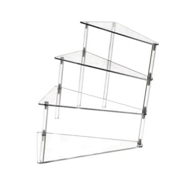 Imagem de IEUDNS Acrílico riser expositor cupcake suporte claro sobremesa prateleiras para casamento casa mesa central decoração de aniversário, Style C