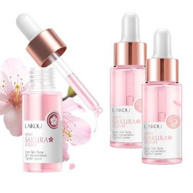 Imagem de Serum Facial SAKURA Cerejeira - Loção Nutritiva Facial Com Niacinamida - Sérum Dia e noite Facial serum REJUVENESCEDOR E CLAREADOR, Amaciante Pele com Hialuronato Sódio e Vitamina C, 2 UNIDADES DE 17 ML.